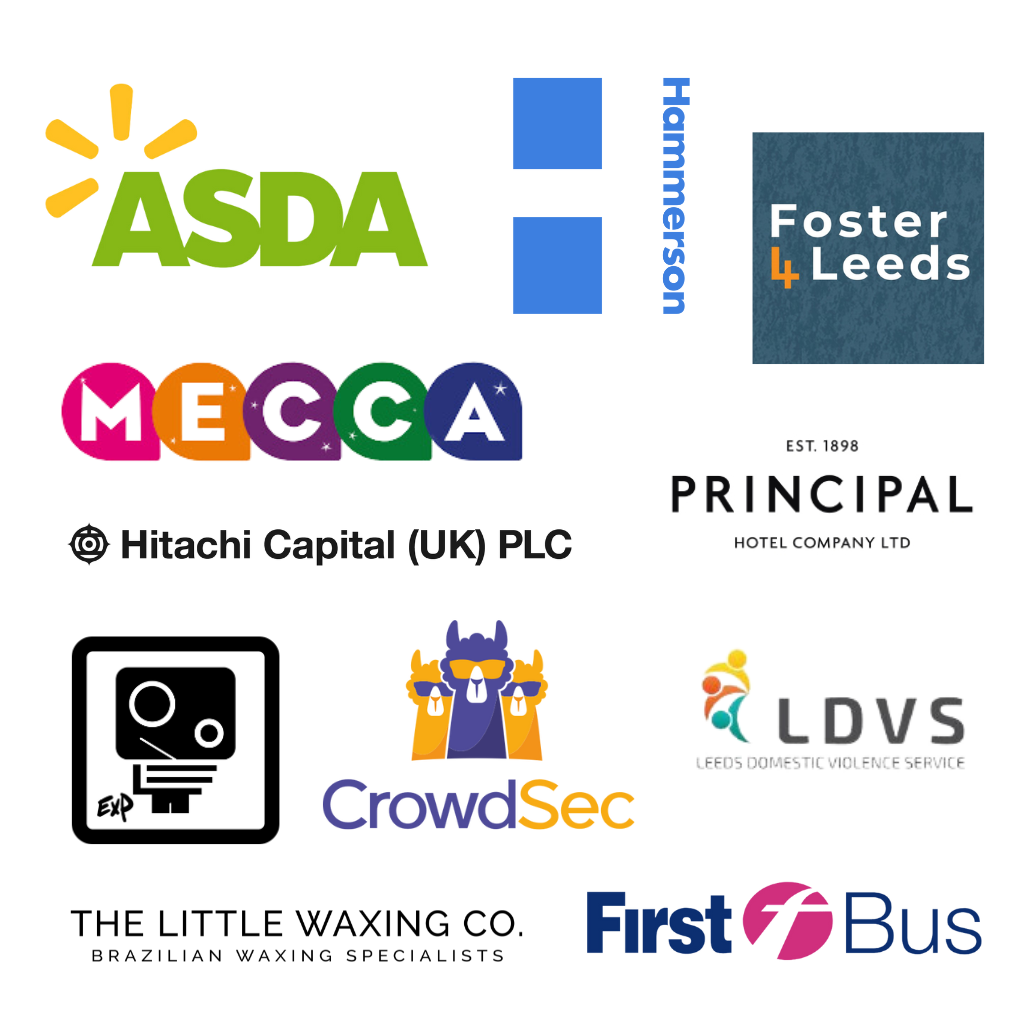 Various business logos- Businesses Georgia has worked with over her marketing career